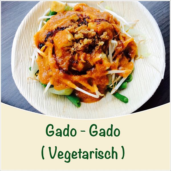 Gado Gado - Licht verhitte groente mis met satesaus